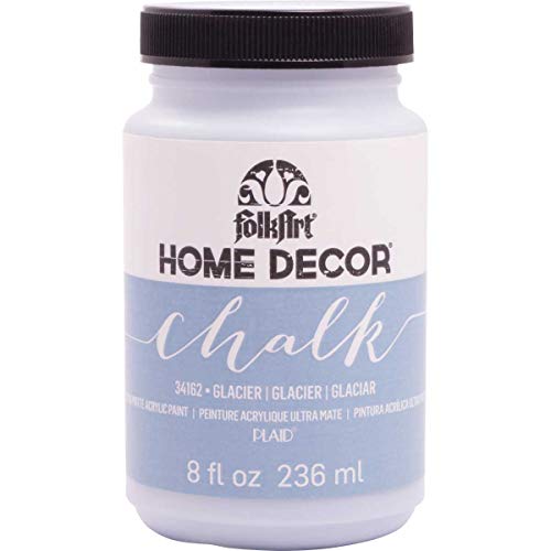 FolkArt Home Decor Chalk Furniture & Craft Paint in Assorted Colors, 8 ounce, Glacier - color: Glacier