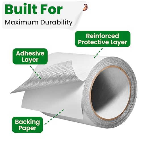 ECOHomes Awning, Tent & Canvas Repair Tape (White, 5 Inch x 30 Feet) - color: White, size: 5 Inch By 30 FT