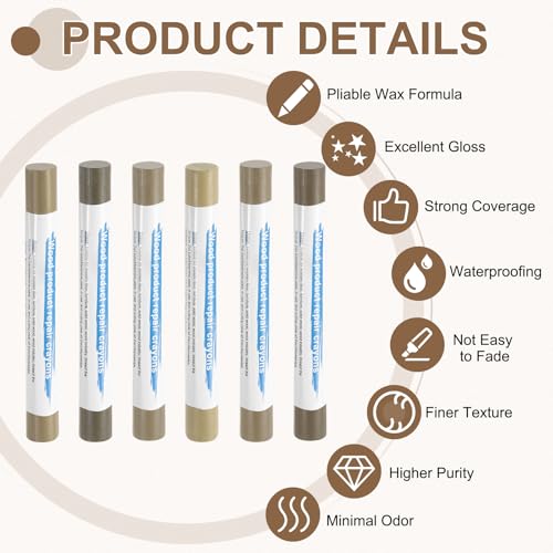 uxcell 12Pcs Wood Filler Sticks Kit, 12 Colors Tech & Gray Series - color: Tech Gray Series