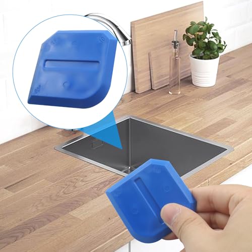 4 Pcs Silicone Caulking Tools, Blue - color: Blue