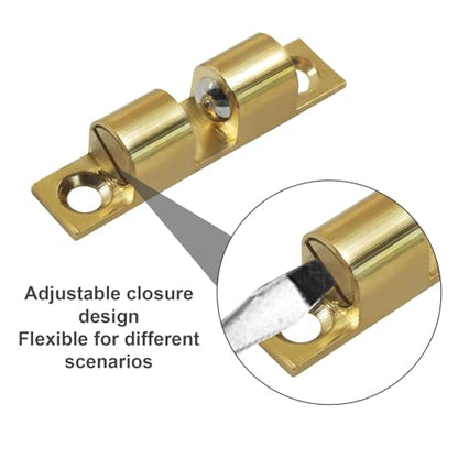 4 Pack Gold Ball Tension Roller Catch Latch, 40x23mm - color: Silver