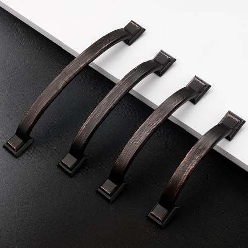 Probrico 5 Pack 3 Inch Oil Rubbed Bronze Cabinet Pulls Solid Zinc Alloy - color: Oil Rubbed Bronze, size: 3" Hole Center(76mm)