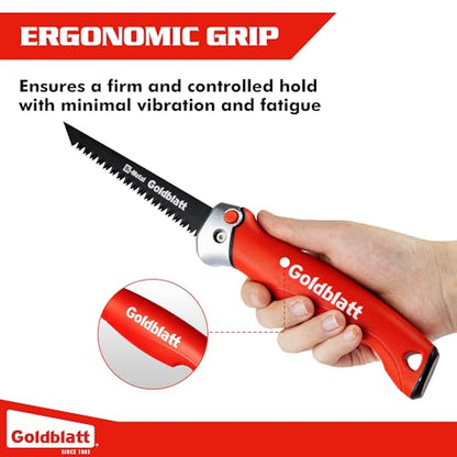Goldblatt Folding Drywall Saw, Jab Saw, Hand Saws with Soft Grip Handle, Sheetrock Saws for Wallboard, Drywall, Plywood and PVC (Pack of 2) - size: Foldable 5" Blade (Pack of 2)