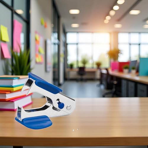 1Pack Blue Staple Remover Staple Puller Removal Tool for School Office Home, Removes Staples Easily Without Ripping Paper Staplers and Punches