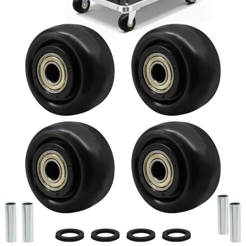 2.5 Inch Black Heavy Duty Caster Wheels, 4 Pack - style: Black-2.5Inch