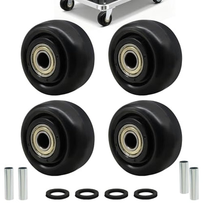 2.5 Inch Black Heavy Duty Caster Wheels, 4 Pack - style: Black-2.5Inch