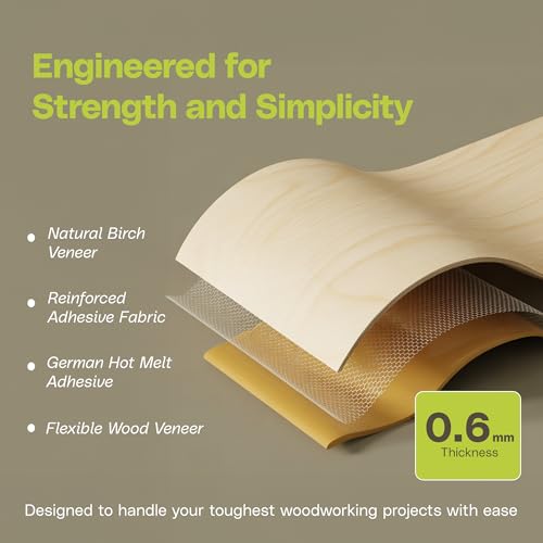 Edge Supply Birch Pre-Finished 1-1/2 in x 250 ft Roll with a Clear Lacquer UV Finish – Pre-Glued Iron On Real Wood Veneer Edging – Edge Banding Tape with Hot Melt Adhesive, Ideal for Furniture & DIY. - color: Birch Pre-Finished, size: 1-1/2 in x 250 ft