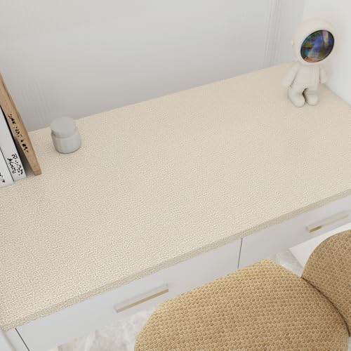Grasscloth Peel and Stick Wallpaper Khaki Textured Contact Paper, set of 17.3 x 1200 Inches Removable Wallpaper for Kitchen, Bedroom, Countertop, Cabinet and Drawer, Renter Friendly Wall Paper - color: Khaki, size: 17.3" x 1200"