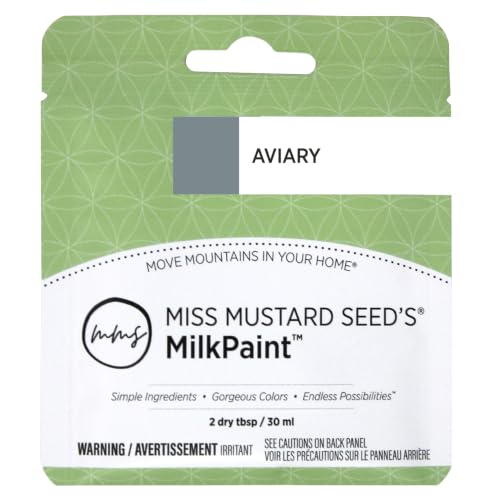 Miss Mustard Seed's Milk Paint for Furniture, Cabinets & Wood, Aviary, Sample - color: Aviary, size: 1 Ounce (Pack of 1)