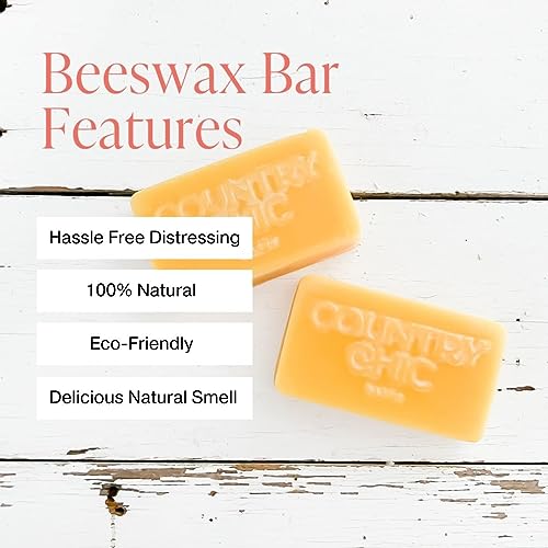 Beeswax Distressing Bar for Chalk Style Furniture Paint, Rustic Shabby Chic Distressing, 100% Natural Beeswax, Eco-Friendly, Delicious Scent, No Chemical Additives - 50 Grams