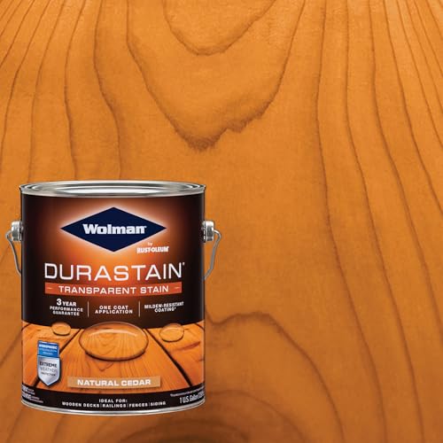 Wolman Natural Cedar DuraStain Water-Based Wood Stain - color: Natural Cedar, size: Gallon (Pack of 1)