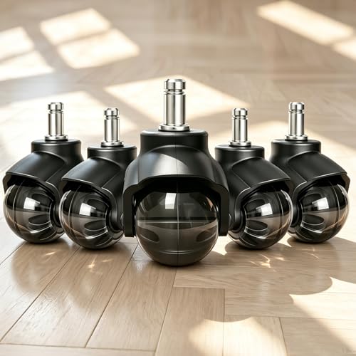 Office Chair Wheels, Heavy Duty 2 Inch Roller Chair Wheels for All Floors
