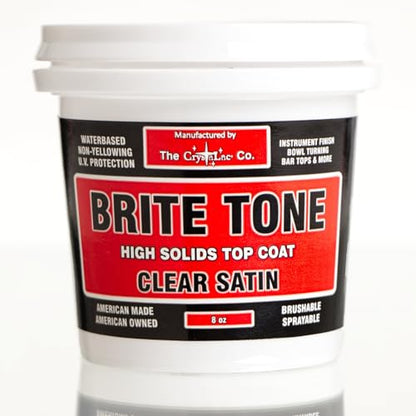 CrystaLac Brite Tone High Solids Polyurethane Instrument Finish 8 oz Mini (Clear Satin)