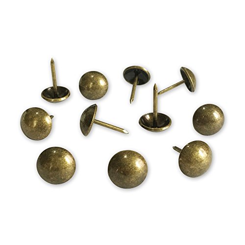 500PCS D11mmxL17mm Sofa Upholstery Tacks,Decorative Tacks Brass - color: Brass(old Gold)