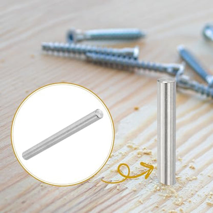 PATIKIL 6mm x 80mm Dowel Pin Stainless Steel, 6 Pcs 304 Stainless Steel Pegs Shelf Pins Rod Support Metal Fasten Elements for Shelves Furniture Fixing Component, Silver - size: 6mm x 80mm