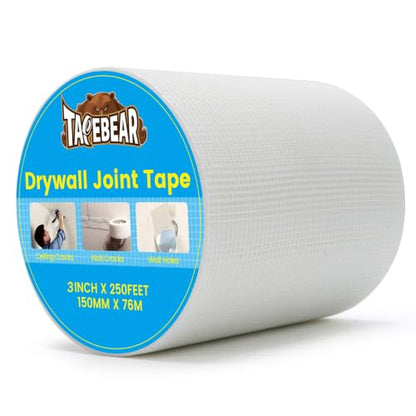 TAPEBEAR Drywall Tape Fiberglass Mesh Tape 6" x 250Feet Self-Adhesive - size: 6" × 250Ft