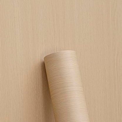 Haimin Wallpaper 24" x 393" Wood Contact Paper Peel and Stick Vinyl Roll - color: Yellow (01)