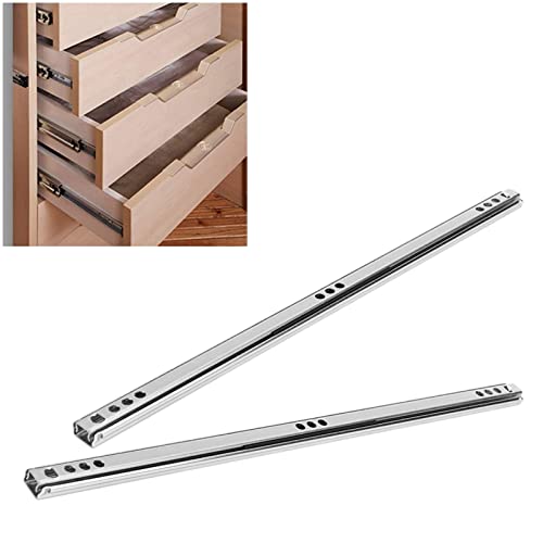 Bidirectional Drawer Slides 2-Pack Cold Rolled Steel 342mm Extension Rail
