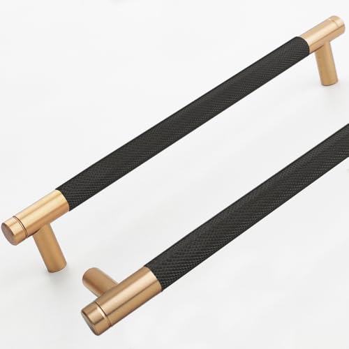 12 Pack 7 1/2 Inch 192 mm Bronze and Black Barrel Cabinet Pulls Cupboard Aluminum Handles Drawer Pull Cabinet Handles - color: Bronze and Black, size: 7 1/2 Inch