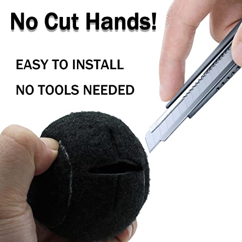 Precut Tennis Balls for Walker and Furniture Legs,4 Pack - color: Black, size: 4 Pack