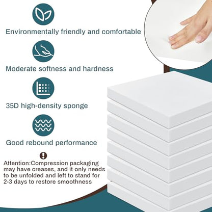 Frienda 8 Pack 2" x 18" x 18" Upholstery High Density Craft Foam - size: 2" x 18" x 18"