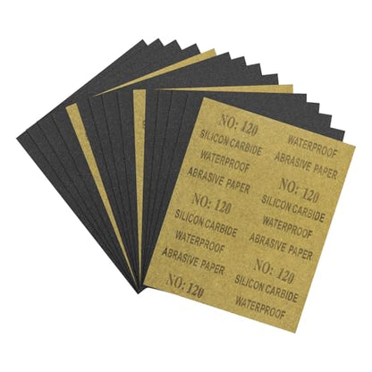 15Pcs Sand Papers 9x11In 120 Grit Sandpaper Sheets Silicon Carbide - size: 120 Grit