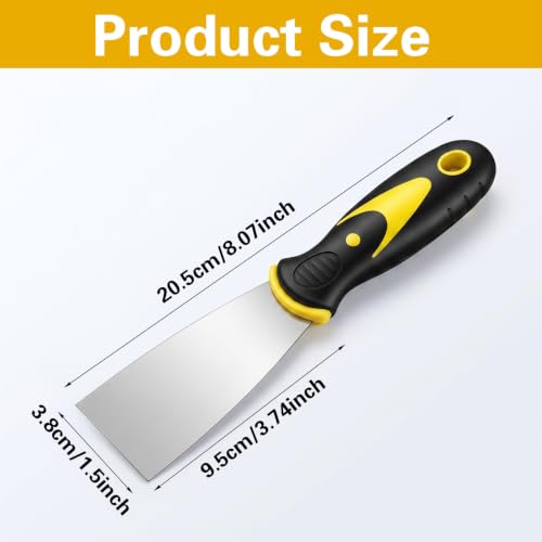 2 Pcs Putty Knife, 1.5" Spackle Knives Stainless Steel Spackle Scraper