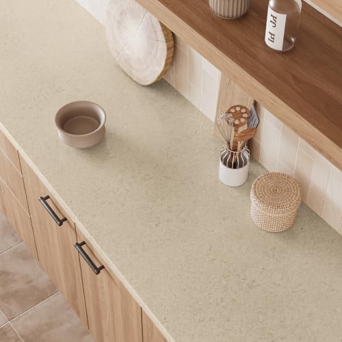 Cream Beige Granite Contact Paper Marble Countertop 15.7"x160"