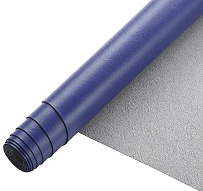 Picheng Smooth Faux Leather Sheets: 13.8"X53" Solid Soft Faux Leather Roll - color: Blue