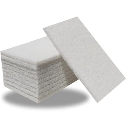 Tonmp 10 Pack 6" x 9" Superfine General Purpose Scuff Pads for Scuffing, Scouring, Sanding, Paint - Surface Preparation Automotive Car Auto Body Woodworking (White -2000 Grit) - color: White -2000 Grit