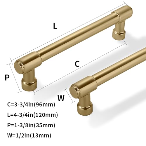 Solid Heavy Duty Jasper Pulls 10 Pack Champagne Bronze Cabinet Pulls 3-3/4 Inch Hole Centers for Kitchen Cupboard Handles Modern Drawer Pulls Bathroom Champagne Brass Cabinet Pulls - color: Champagne Bronze, size: 3-3/4 inch(96mm) Hole Center