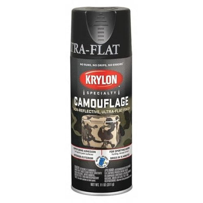 Krylon Camouflage Paint, Ultra Flat, Black, 11 oz. - color: Black, size: 11 Ounce (Pack of 1)