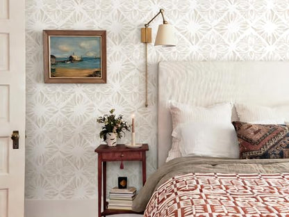 Boho Wallpaper Neutral Peel and Stick Wallpaper 78.7"x17.3" Geometric Wall Paper Beige and White Contact Paper Textured Removable Vinyl Waterproof for Bedroom Farmhouse Kitchen Bathroom - color: White and Beige, size: 17.3" x 78.7"