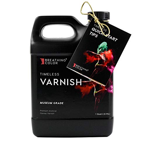 Breathing Color Timeless Archival Print Varnish - 1 Quart, Matte Finish, Professional Quality Canvas Coating, Water Based UV Protection, No Glare Finish, 100+ Years Certified Archival - size: Quart