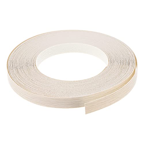 uxcell Edge Banding, 3/4 inch x 49.2ft Pre-Glued Wood Veneer Edging Iron-on Flexible Edge Banding for Cabinet Repair Furniture Restoration, Oak - size: 3/4 Inch x 49.2ft