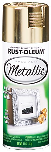 Rust-Oleum 1910830-2PK Specialty Metallic Spray Paint, 11 oz, Gold, 2 Pack - color: Gold, size: 1 Count (Pack of 2)
