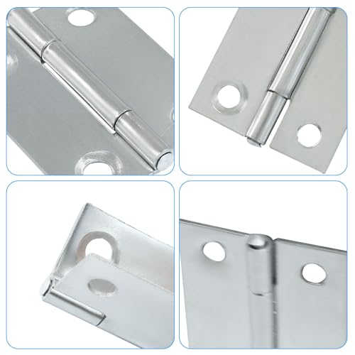 20 Pack 1.5 Inch Steel Butt Hinge, with Screws Craft DIY - size: 1.5 Inch