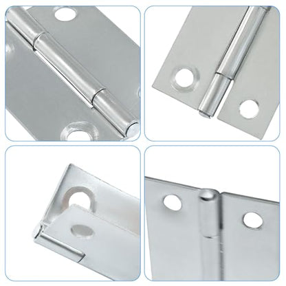 20 Pack 1.5 Inch Steel Butt Hinge, with Screws Craft DIY - size: 1.5 Inch