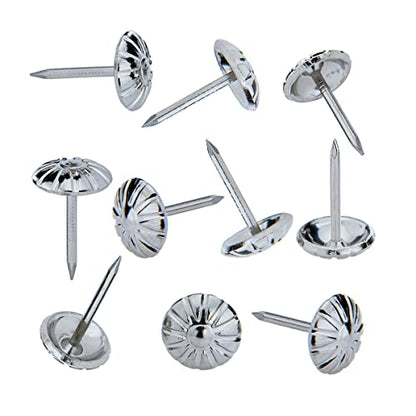 100pcs Upholstery Tacks, 7/16“ Furniture Tacks, Decorative Tacks - color: Silver