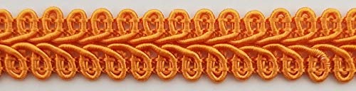 1/2" Chinese French Braid Gimp Trimming - 10 Continuous Yards - Many Colors! (Orange) - color: Orange