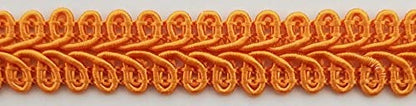 1/2" Chinese French Braid Gimp Trimming - 10 Continuous Yards - Many Colors! (Orange) - color: Orange
