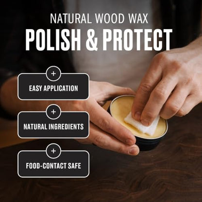 WALRUS OIL - Cutting Board Oil (16oz) and Wood Wax (3oz) Set. for Cutting Boards, Butcher Blocks, Wooden Spoons, and Bowls. 100% Food-Safe.