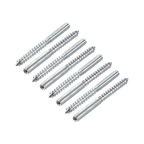 METALLIXITY Double Ended Screws (M6x70mm) 8pcs, Hanger Bolts Carbon Steel Self-Tapping Double Sided Screws - for Home Repairs - size: M6x70mm