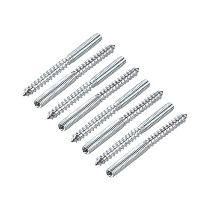 METALLIXITY Double Ended Screws (M6x70mm) 8pcs, Hanger Bolts Carbon Steel Self-Tapping Double Sided Screws - for Home Repairs - size: M6x70mm