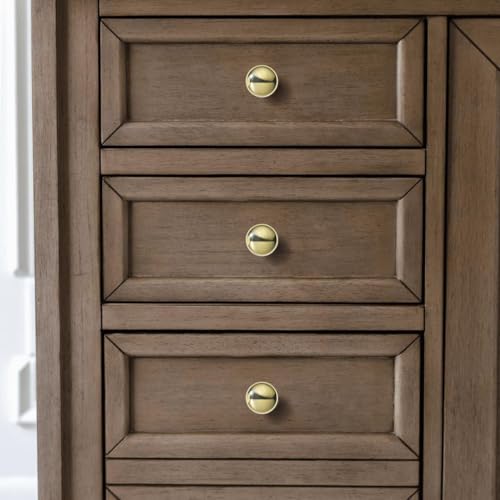 khtumeware 10 Pack 1-1/4 inch(32mm) Polished Brass Cabinet Knobs Dresser Knobs Round Drawer Knobs Kitchen Cabinet Hardware Zinc Knobs for Dresser Drawers - color: Polished Brass, size: Knob 1-1/4"