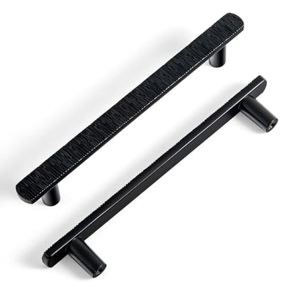 Goo-Ki 5 Inch (128 mm) Hole Centers Luxurious & Sturdy Zinc Alloy Cabinet Handls,Matt Black Cabinet Pulls for Kitchen,Drawer,Cupboard & Wardrobe,6 Pack - color: Matte Black, size: 5.0 inch (128 mm) Hole Centers, style: Pulls With No Backplate