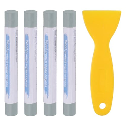 PATIKIL 4Pcs Wood Furniture Repair Markers with Scraper, Blue Grey - color: Blue Grey
