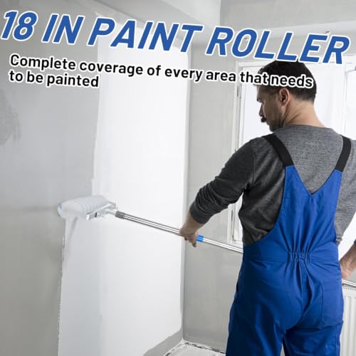 12 Pcs Paint Roller Kit with Extension Pole
