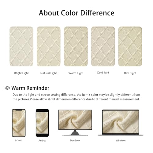 SearchI Dining Chair Seat Covers, Rear Covered(Check Jacquard Beige, 4pcs) - color: Check Jacquard Beige