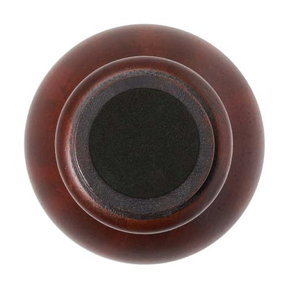 OUTWATER 6 in. H x 4 in. Dia Stained Cherry Solid Hardwood Bun Foot Leg for Furniture 4 Pack with 4 Free Insert Nuts and Drill Bit - color: Cherry